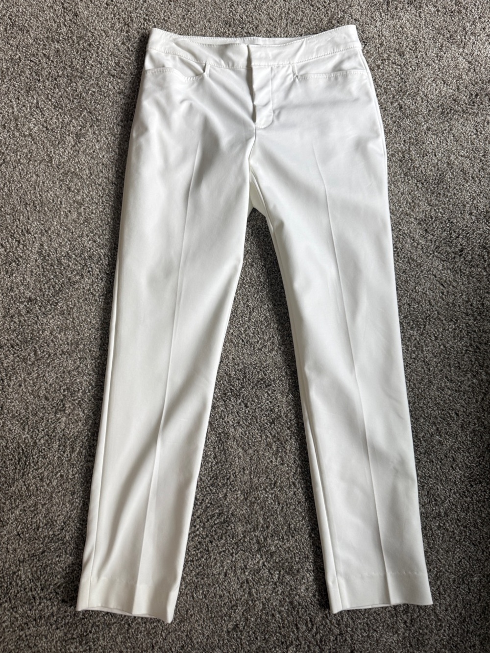 Chaps Womens 6 Cream Ivory Stretch Dress Pants Straight Leg Career Office